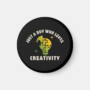 just a boy who loves creativity magnet