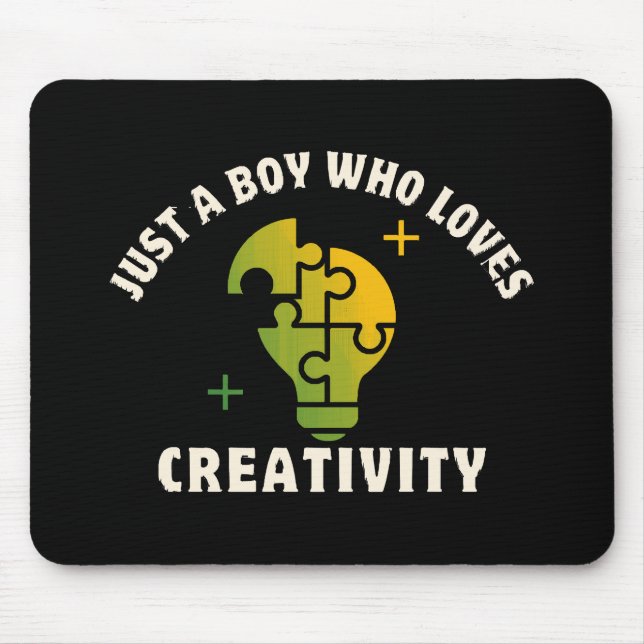 just a boy who loves creativity mouse pad (Front)