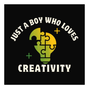 just a boy who loves creativity photo print