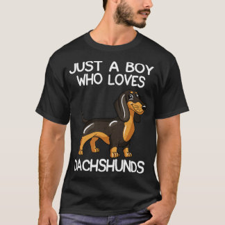 Just A Boy Who Loves Dachshunds T-Shirt
