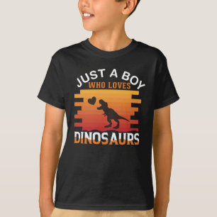 Just a Boy Who Loves Dinosaur   Dinosaur Design T-Shirt