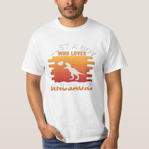 Just a Boy Who Loves Dinosaur Dinosaur Design T-Shirt