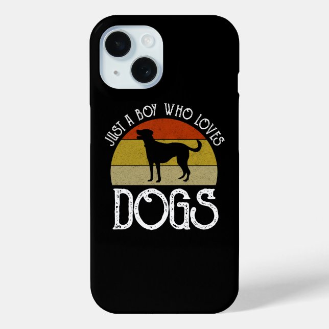 Just A Boy Who Loves Dogs Case-Mate iPhone Case (Back)
