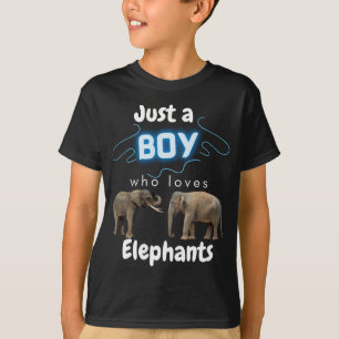 Just A Boy Who Loves Elephants T-Shirt
