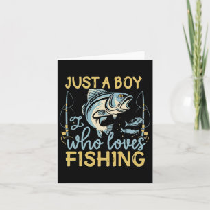 Just A Boy Who Loves Fishing Angler's Delight Catc Card