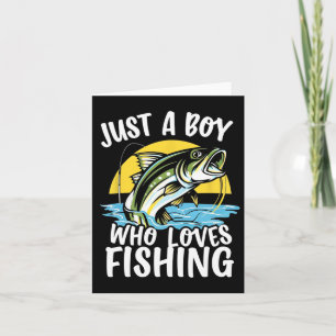 Just A Boy Who Loves Fishing Angler's Delight Catc Card