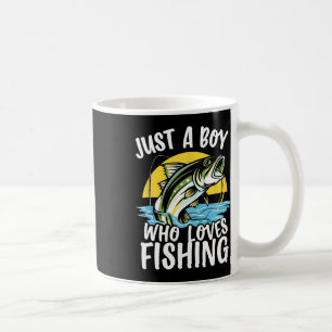 Just A Boy Who Loves Fishing Angler's Delight Catc Coffee Mug
