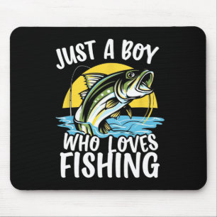 Just A Boy Who Loves Fishing Angler's Delight Catc Mouse Pad