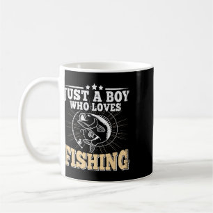 Just A Boy Who Loves Fishing Funny B Fish Fisherma Coffee Mug
