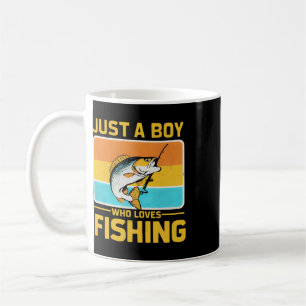 Just A Boy Who Loves Fishing Funny B Fish Fisherma Coffee Mug