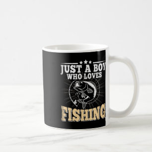 Just A Boy Who Loves Fishing Funny Byss Fish Fishe Coffee Mug