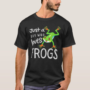 Just A Boy Who Loves Frogs Funny Animal T-Shirt