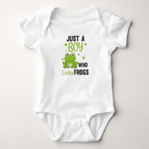 Just A Boy Who Loves Frogs Sweet Frog Baby Bodysuit