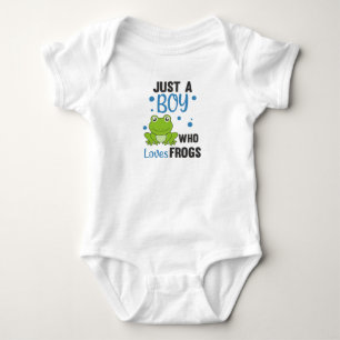 Just A Boy Who Loves Frogs Sweet Frog Baby Bodysuit
