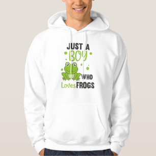 Just A Boy Who Loves Frogs Sweet Frog Hoodie