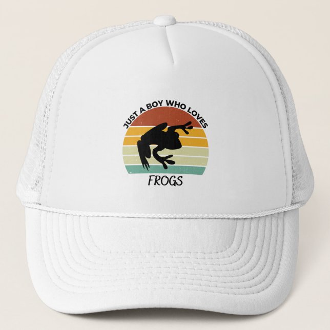 Just a Boy who loves frogs Trucker Hat (Front)