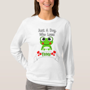 Just A Boy Who Loves Frogs   World's Cutest Frog T-Shirt