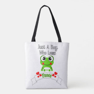 Just A Boy Who Loves Frogs World's Cutest Frog Tote Bag