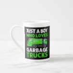 Just A Boy Who Loves Garbage Trucks Bone China Mug<br><div class="desc">Just A Boy Who Loves Garbage Trucks</div>