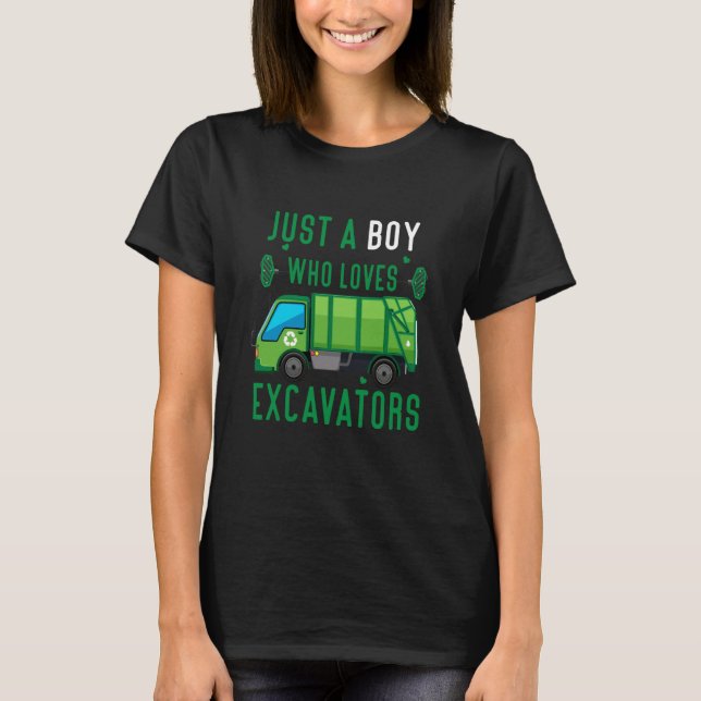Just A Boy Who Loves Garbage Trucks idea  3 T-Shirt (Front)