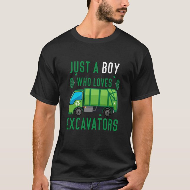 Just A Boy Who Loves Garbage Trucks idea  3 T-Shirt (Front)
