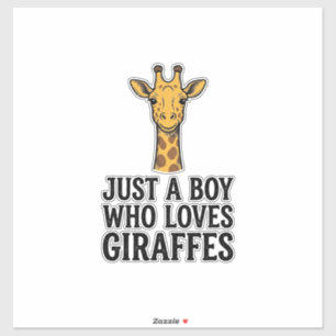 Just a Boy Who Loves Giraffes Cute Giraffe T-Shirt