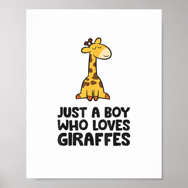 Just a Boy Who Loves Giraffes  Poster (Front)