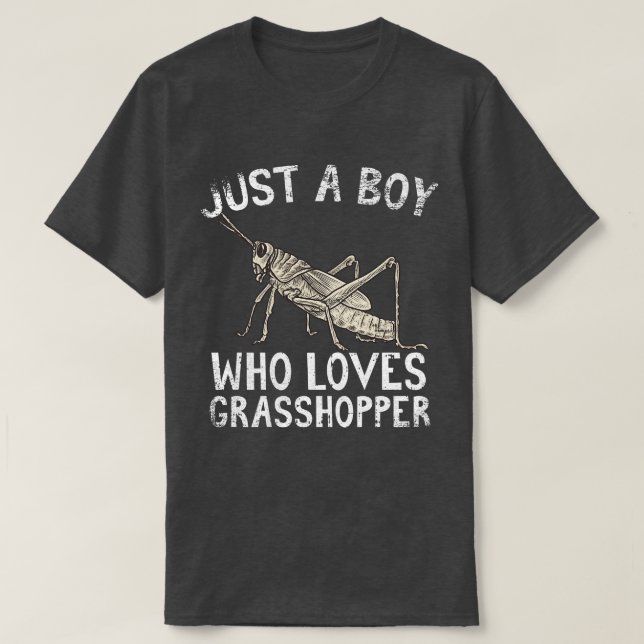 Just A Boy Who Loves Grasshopper T-Shirt (Design Front)