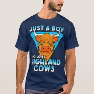 Just A Boy Who Loves Highland Cows 2 T-Shirt