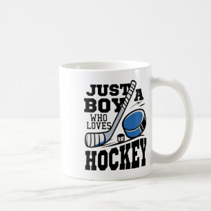 Just A Boy Who Loves Hockey Ice Hockey Lover Boys  Coffee Mug