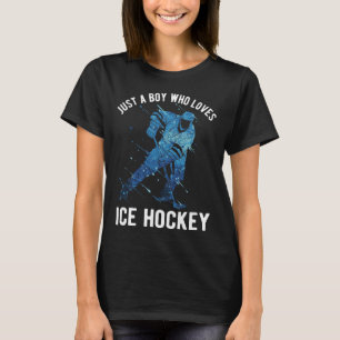 Just A Boy Who Loves Ice Hockey T-Shirt