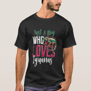 Just A Boy Who Loves Iguanas Lizard T-Shirt