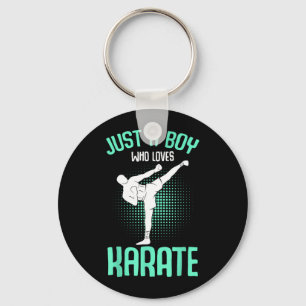 Just A Boy who Loves Karate Kids Boys Key Ring