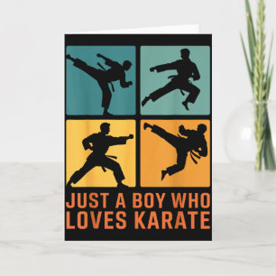 Just A Boy Who Loves Karate Martial Arts Karate Lo Card