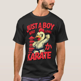 Just A Boy Who Loves Karate Martial Arts Karate Lo T-Shirt