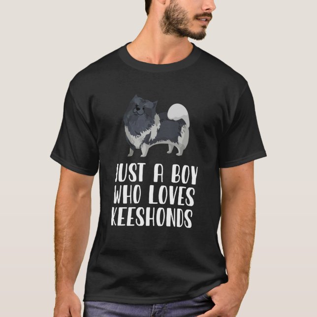 Just A Boy Who Loves Keeshonds  T-Shirt (Front)