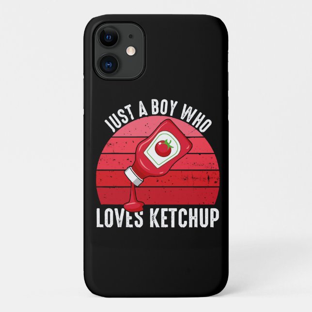 Just A Boy Who Loves Ketchup Case-Mate iPhone Case (Back)