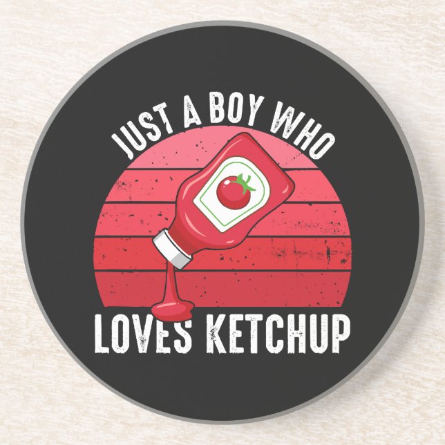 Just A Boy Who Loves Ketchup Coaster (Front)