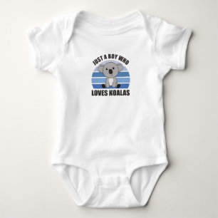 Just a Boy Who Loves Koalas - Cute Koala Baby Bodysuit