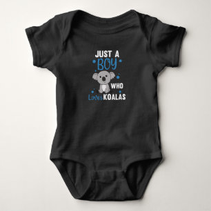 Just a Boy Who Loves Koalas - Cute Koala Baby Bodysuit