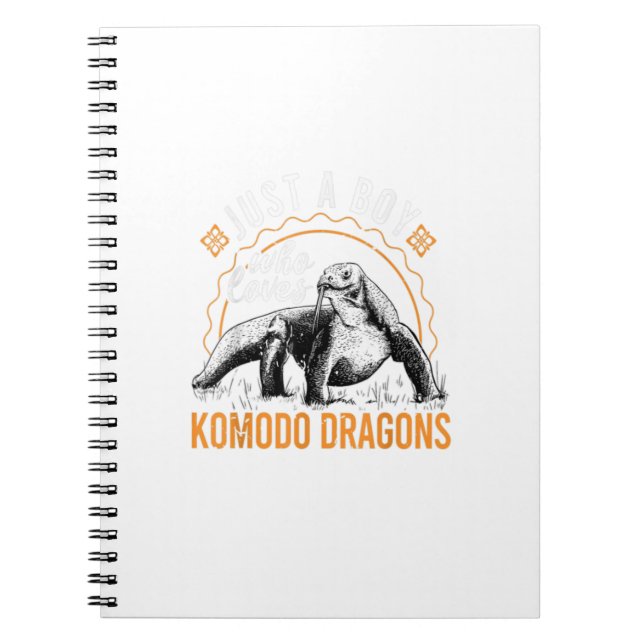 Just A Boy Who Loves Komodo Dragons Komodo Dragon  Notebook (Front)
