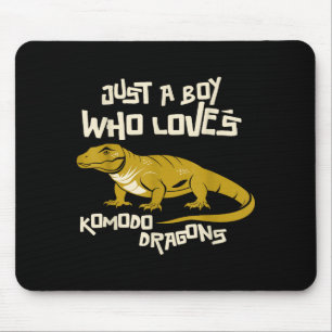 Just A Boy Who Loves Komodo Dragons Reptile Animal Mouse Pad