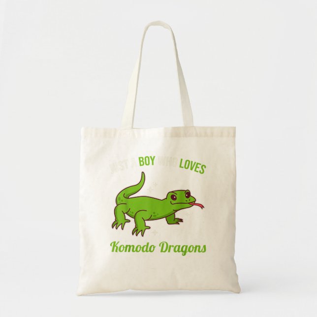 Just A Boy Who Loves Komodo Dragons Tote Bag (Front)