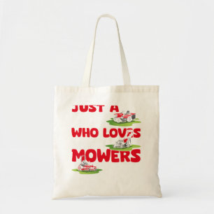 Just A Boy Who Loves Lawn Mowers Lawn Mowing Love Tote Bag