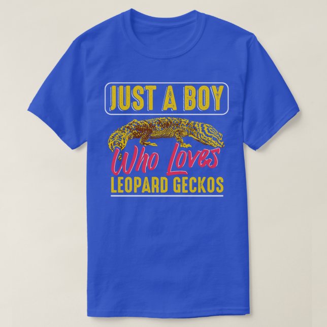 Just A Boy Who Loves Leopard Geckos T-Shirt (Design Front)