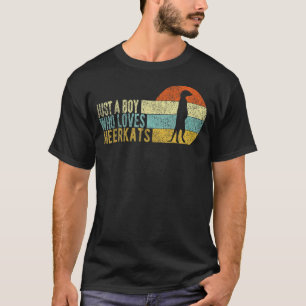 Just A Boy Who Loves Meerkats  Meerkat  Retro T-Shirt