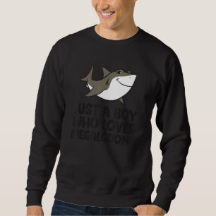 Just a Boy Who Loves Megalodons Cute Megalodon Sha Sweatshirt