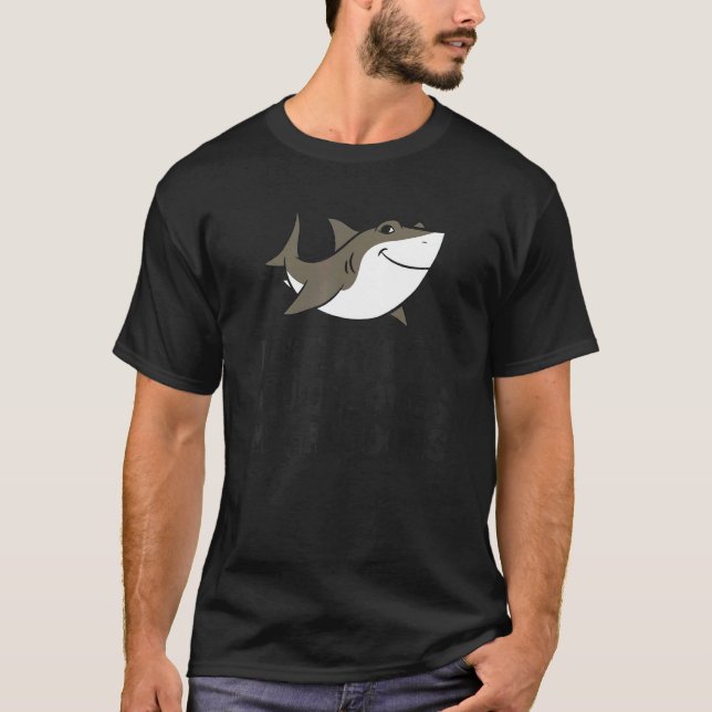 Just a Boy Who Loves Megalodons Cute Megalodon Sha T-Shirt (Front)