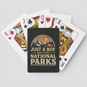 Just a Boy Who Loves National Parks Playing Cards