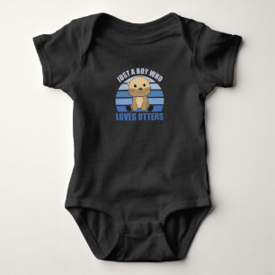 Just A Boy Who Loves Otters Sweet Otter Baby Bodysuit